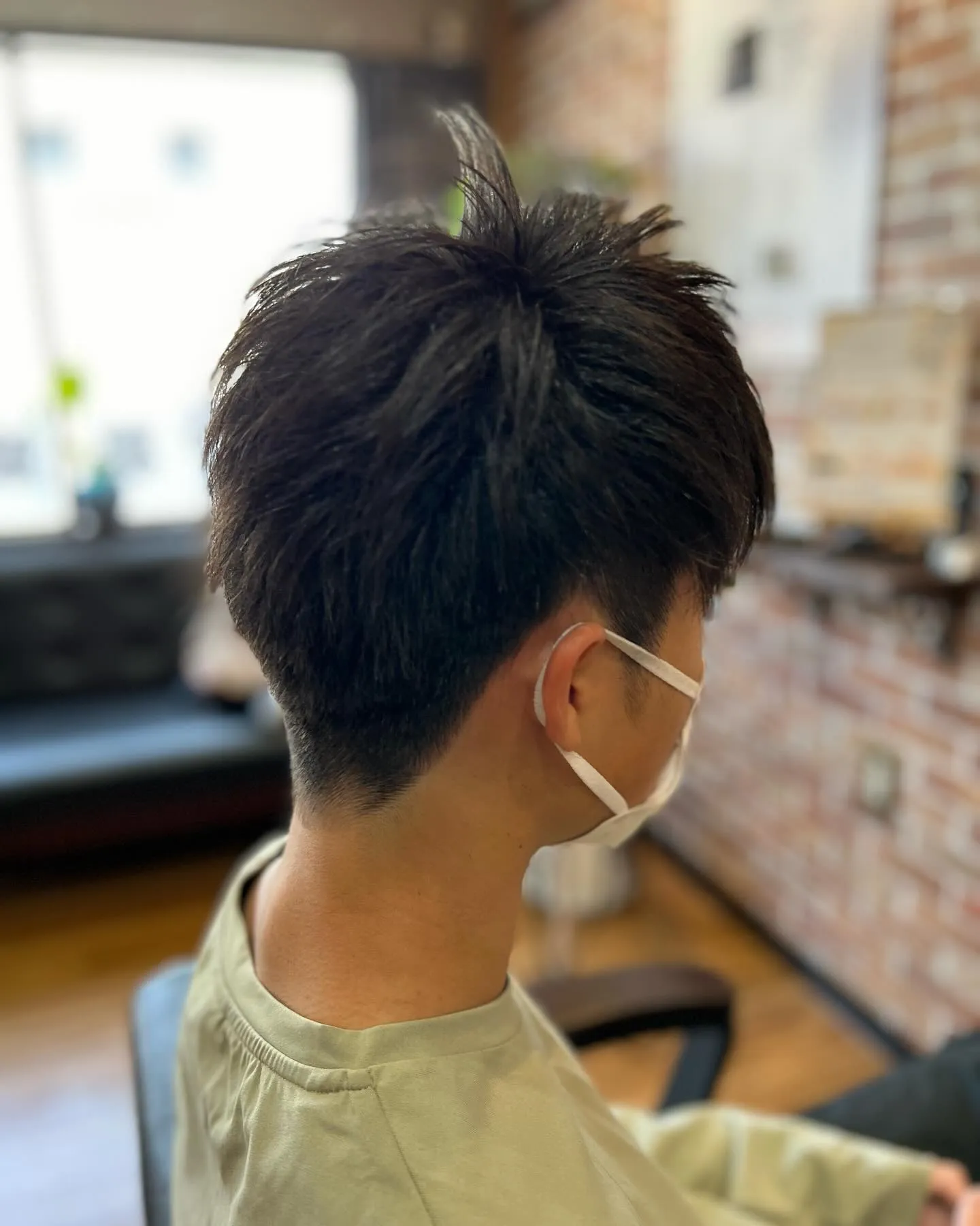 メンズ2ブロックショート💇